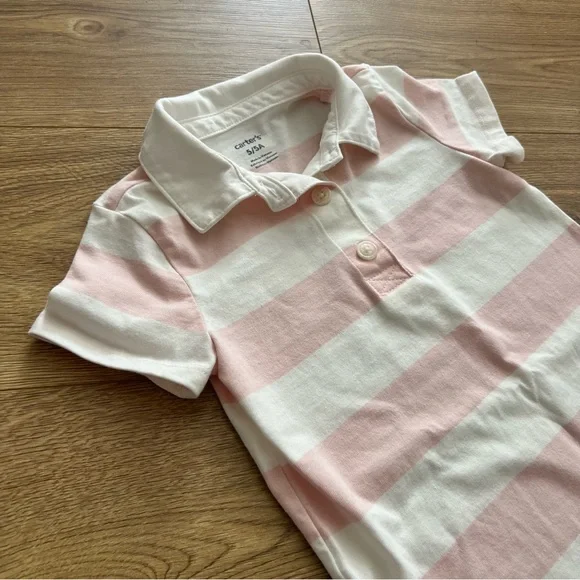 Kid Striped Rugby Pleated Dress - Pink/White Size 5 NWOT - Picture 4 of 8